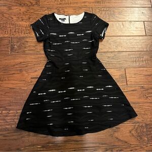 Alfani Black and White Textured Dress